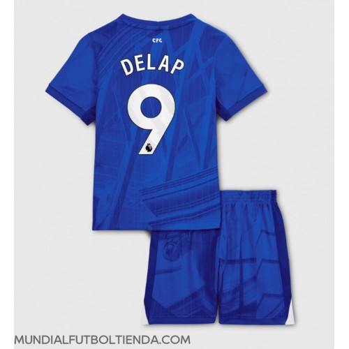 Camiseta Chelsea Liam Delap #9 Primera Equipación Replica 2025-26 para niños mangas cortas (+ Pantalones cortos)